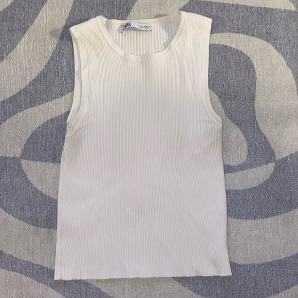 White Ribbed Tank - Picture 1 of 1
